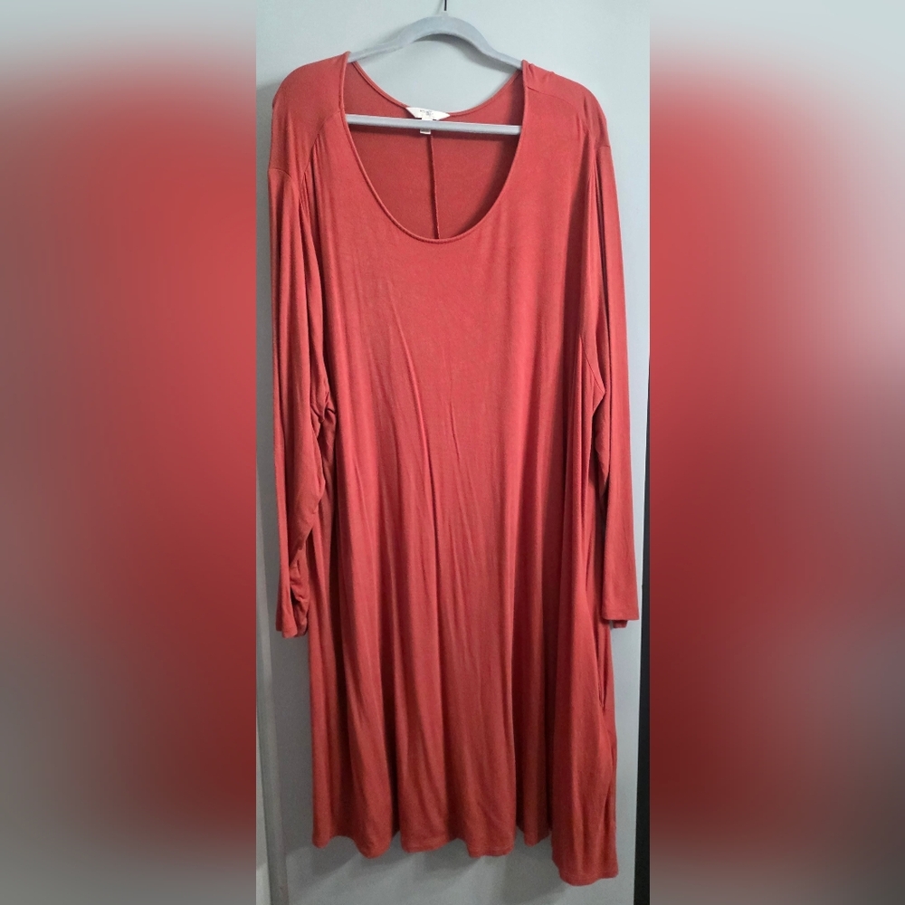 Terra & Sky Women's Terracotta Midi Dress